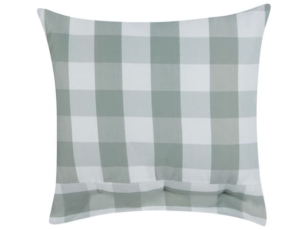 Set med 2 TAMNINE prydnadskuddar 45 x 45 cm Mint Rutig Lumarko!