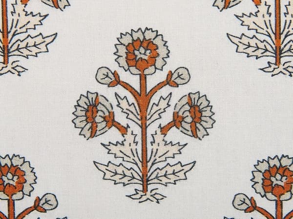 OMORIKA Dekorationskudde bomull 45 x 45 cm vit blommönster Lumarko!