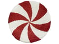 Miniatyrbillede 3 af 7: Sæt med 2 SWIRL CANDY Bouclé pyntepuder 40 x 40 cm Rødt julemønster Lumarko!
