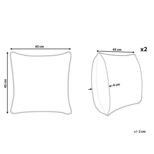 Set med 2 SOLANUM prydnadskuddar bomull 45 x 45 cm Färgglatt geometriskt mönster Lumarko!