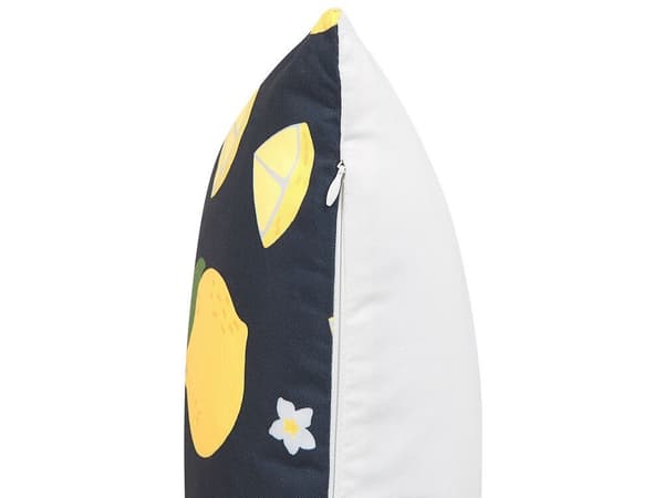 Set med 2 CITRUS prydnadskuddar 45 x 45 cm Svarta växtmönster Lumarko!