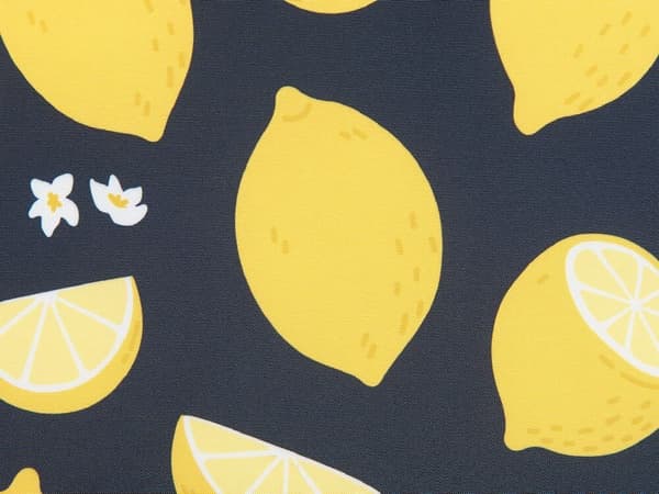 Set med 2 CITRUS prydnadskuddar 45 x 45 cm Svarta växtmönster Lumarko!
