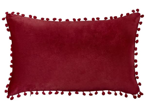 Set med 2 prydnadskuddar MOCHI sammet 30 x 50 cm Rött julmönster Lumarko!