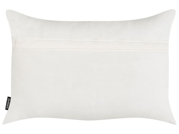 Sæt med 2 pyntepuder VELLEIA Bomuld 50 x 35 cm Hvid Geometrisk mønster Lumarko!