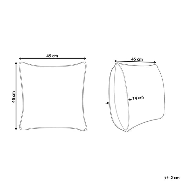 BACOPA Dekorativ kudde i bomull 45 x 45 cm Grönt sicksackmönster Lumarko!