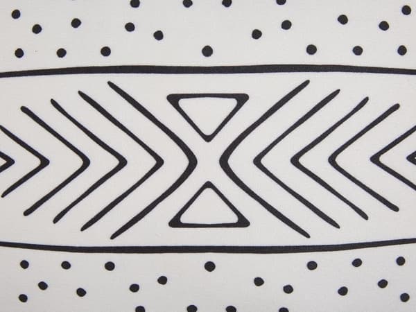 Set med 2 prydnadskuddar SCHEFFLERA Sammet 45 x 45 cm Vit Geometriskt mönster Lumarko!