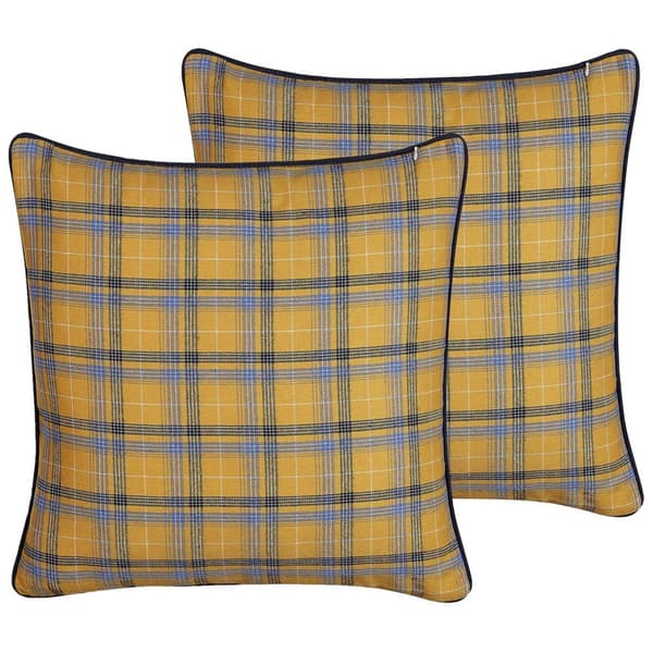 Set med 2 DICENTRA prydnadskuddar 45 x 45 cm Gulrutiga Lumarko!