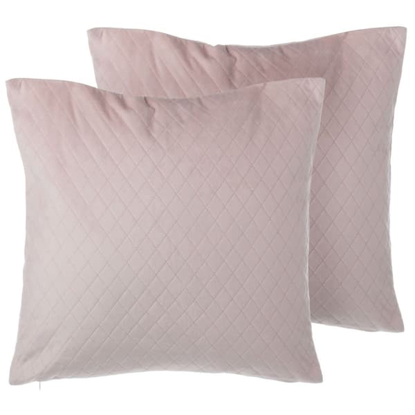 Set med 2 prydnadskuddar PASQUE Sammet 45 x 45 cm Rosa Enfärgad Lumarko!