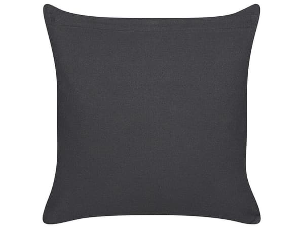 Set med 2 prydnadskuddar BENZOIN Bomull 45 x 45 cm Svart Geometriskt mönster Lumarko!