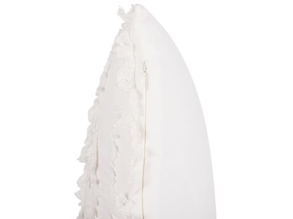 MAKNEH Dekorativ kudde bomull 45 x 45 cm vit enfärgad Lumarko!