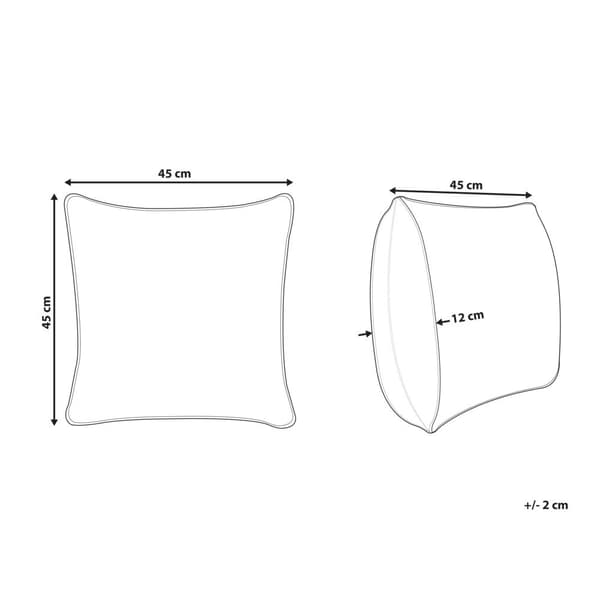 MAKNEH Dekorativ kudde bomull 45 x 45 cm vit enfärgad Lumarko!