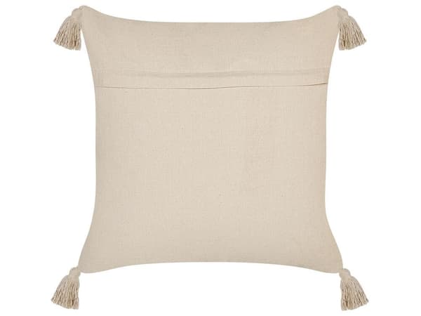 Pyntepude ARALIA Bomuld 45 x 45 cm Beige Geometrisk mønster Lumarko!