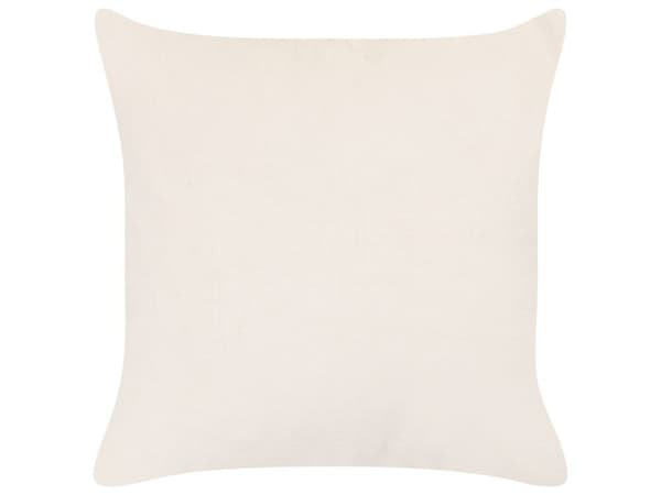Set med 2 TRITELEIA prydnadskuddar i sammet 45 x 45 cm gult blommönster Lumarko!