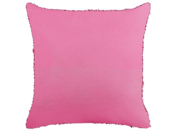 Set med 2 prydnadskuddar RHOEO Bomull 45 x 45 cm Rosa Geometriskt mönster Lumarko!