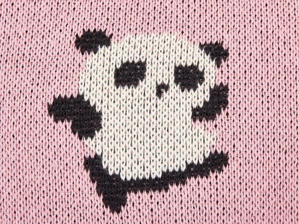 2 barnkuddar i bomull med pandor 45 x 45 cm rosa TALOKAN Lumarko!