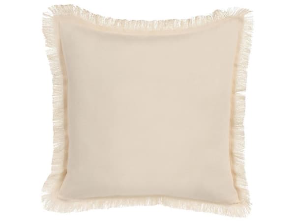 Set med 2 RUDBECKIA prydnadskuddar 60 x 60 cm ljusbeige växtmönster Lumarko!