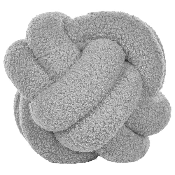 MALNI Boucle Dekorativ kudde 19 x 19 cm Solid Grå Lumarko!