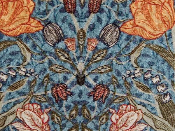 MITELLA sammetskudde 45 x 45 cm blått blommönster Lumarko!