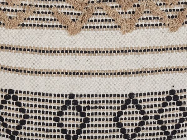 Set med 2 prydnadskuddar SAMBUCUS Bomull 45 x 45 cm Beige Geometriskt mönster Lumarko!