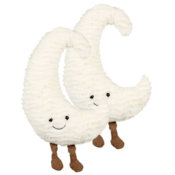 2 pyntepuder til børn måner 21 x 40 cm hvid MOONLIGHTER Lumarko!