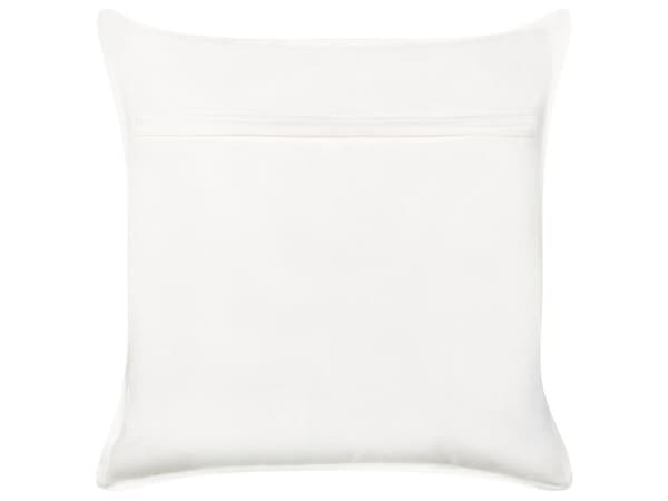 CORALIUM prydnadskudde bomull 45 x 45 cm vit växtmönster Lumarko!