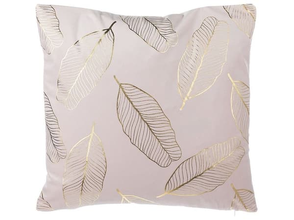 Set med 2 FREESIA sammetsprydnader 45 x 45 cm Rosa växtmönster Lumarko!