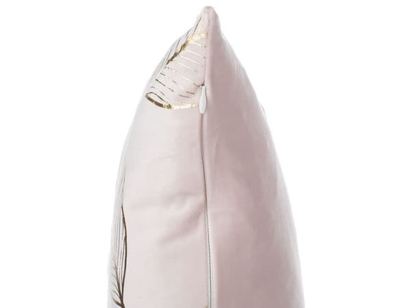 Set med 2 FREESIA sammetsprydnader 45 x 45 cm Rosa växtmönster Lumarko!