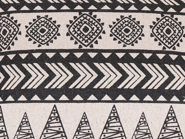 Set med 2 HENTEPE prydnadskuddar i bomull 45 x 45 cm Svarta Geometriska mönster Lumarko!