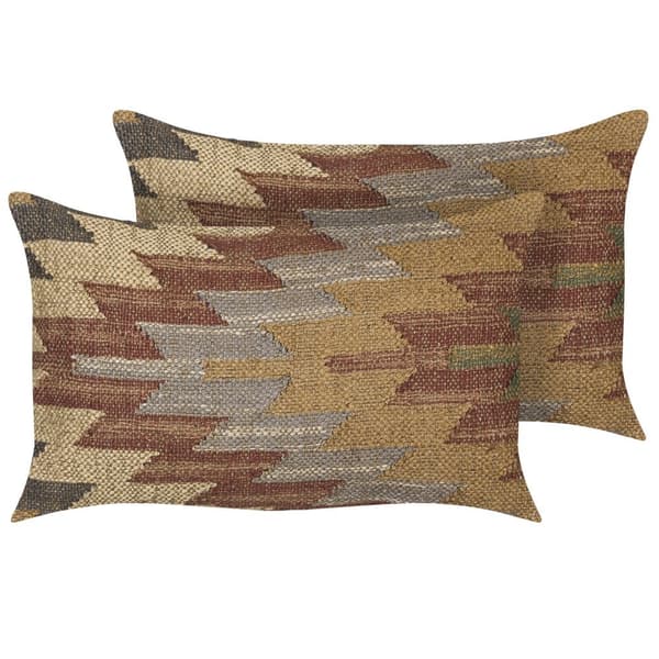 Set med 2 DEEPOR juteprydnader 30 x 50 cm Färgglatt orientaliskt mönster Lumarko!