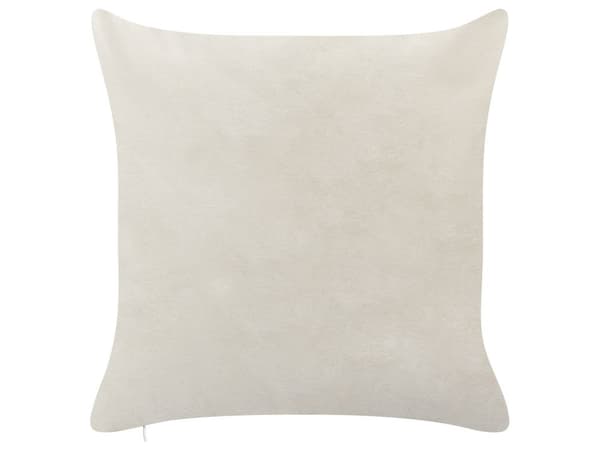 Set med 2 prydnadskuddar PALMIER Sammet 45 x 45 cm Offwhite Julmönster Lumarko!