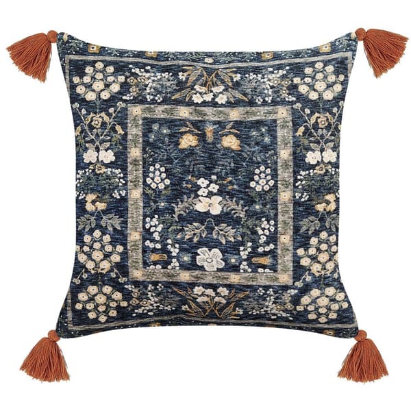 PANAX sammetsprydnadskudde 45 x 45 cm färgglatt blommönster Lumarko!