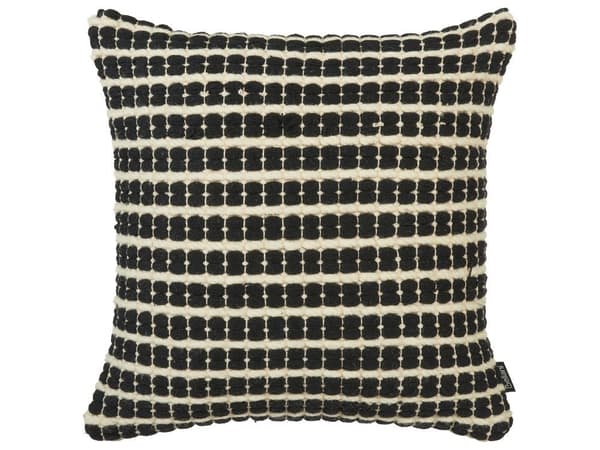 Set med 2 prydnadskuddar YONCALI bomull 45 x 45 cm svartrutiga Lumarko!