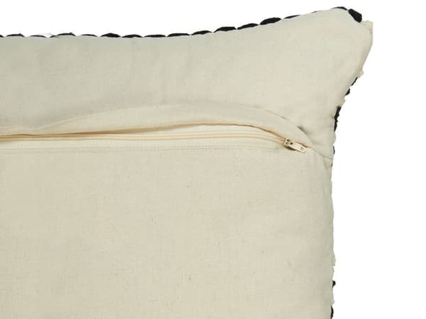 Set med 2 prydnadskuddar YONCALI bomull 45 x 45 cm svartrutiga Lumarko!