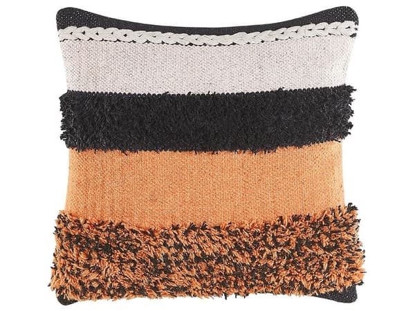 Sæt med 2 MIHALGAZI pyntepuder bomuld 45 x 45 cm farverige striber Lumarko!