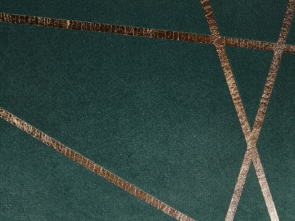 Sæt med 2 pyntepuder PINUS fløjl 45 x 45 cm mørkegrøn geometrisk mønster Lumarko!