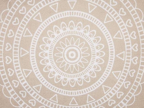 Sæt med 2 AGRIMONY pyntepuder 45 x 45 cm Beige orientalsk mønster Lumarko!