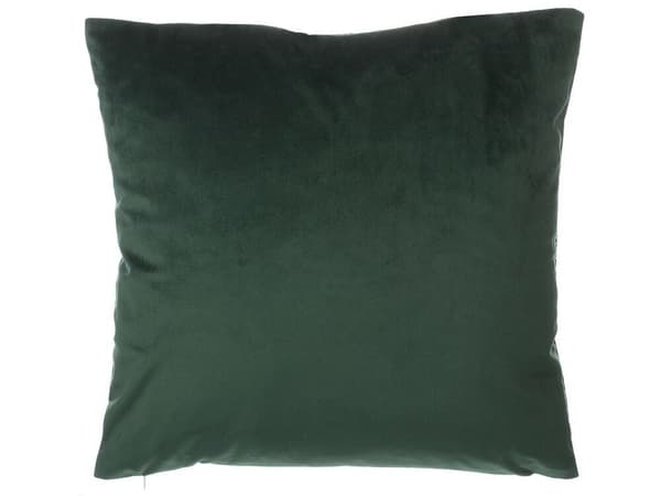 Sæt med 2 FREESIA fløjls pyntepuder 45 x 45 cm mørkegrøn plantemønster Lumarko!