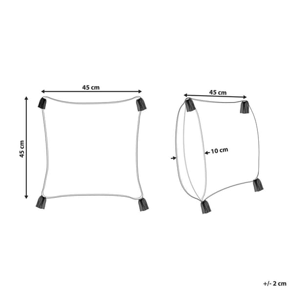 TILIA prydnadskudde bomull 45 x 45 cm blå geometriskt mönster Lumarko!