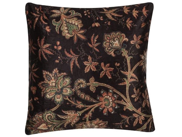 Set med 2 KARUR prydnadskuddar 45 x 45 cm Bruna blommönster Lumarko!