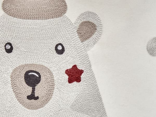 Set med 2 JELLIES sammetsprydnader 45 x 45 cm Offwhite julmönster Lumarko!