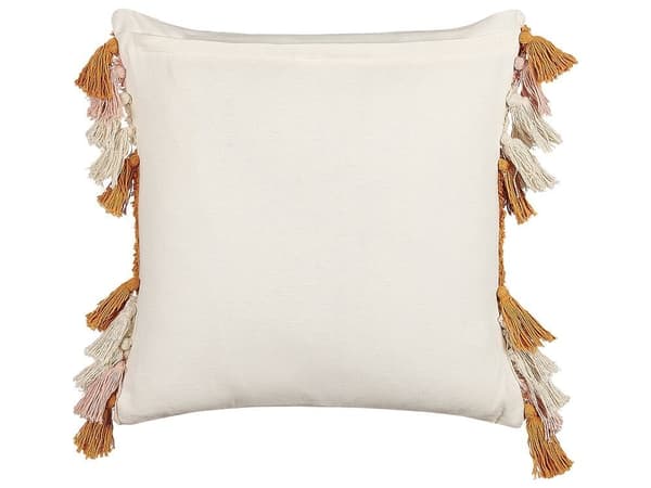 Sæt med 2 LABLAB dekorative puder bomuld 45 x 45 cm Farverigt geometrisk mønster Lumarko!