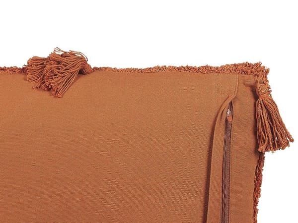 AVIUM prydnadskudde bomull 45 x 45 cm Orange Geometriskt mönster Lumarko!