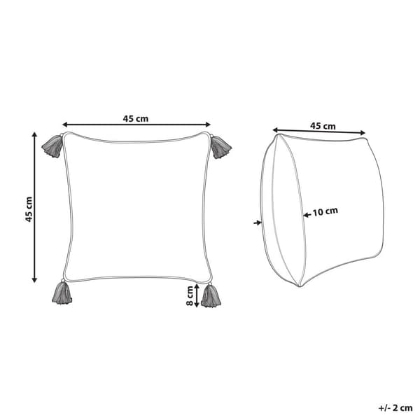 Prydnadskudde SETOSA Bomull 45 x 45 cm Färgglatt geometriskt mönster Lumarko!