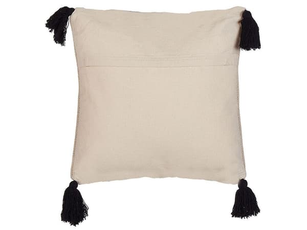 DEADNETTLE Prydnadskudde bomull 45 x 45 cm beige geometriskt mönster Lumarko!