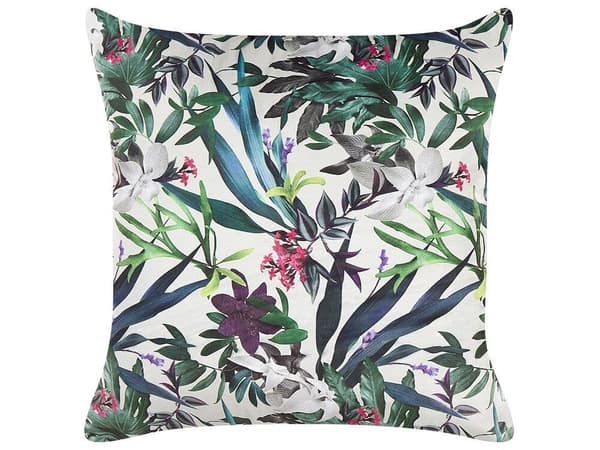 Set med 2 prydnadskuddar GASTERIA Sammet 45 x 45 cm Grönt växtmönster Lumarko!