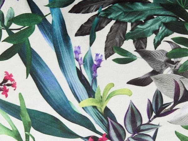 Set med 2 prydnadskuddar GASTERIA Sammet 45 x 45 cm Grönt växtmönster Lumarko!