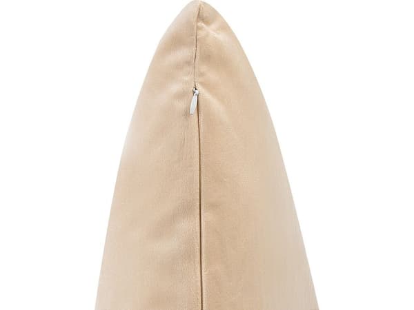 Set med 2 prydnadskuddar TALINUM Sammet 45 x 45 cm Beige Djurmönster Lumarko!