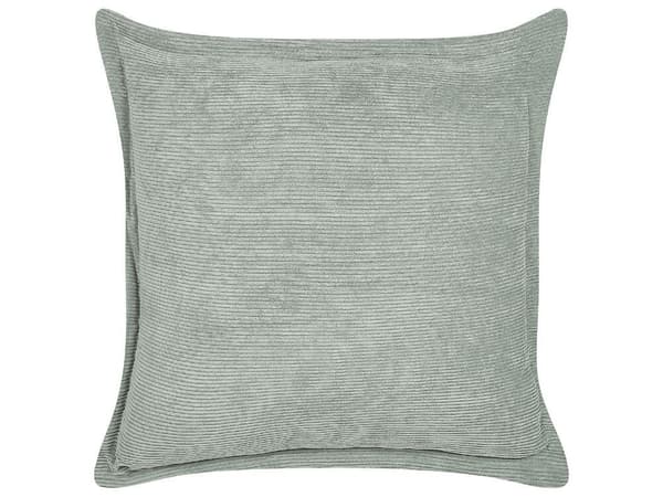 Set med 2 prydnadskuddar ZINNIA Corduroy 43 x 43 cm Ljusgrön Enfärgad Lumarko!