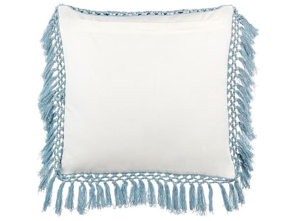 Set med 2 prydnadskuddar PALLIDA bomull 45 x 45 cm blå blommönster Lumarko!