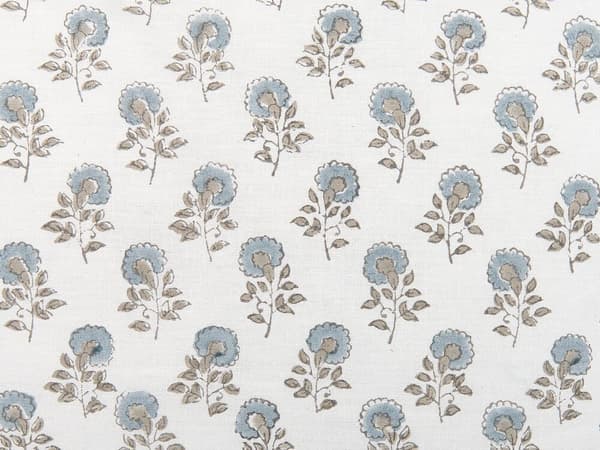 Set med 2 prydnadskuddar PALLIDA bomull 45 x 45 cm blå blommönster Lumarko!